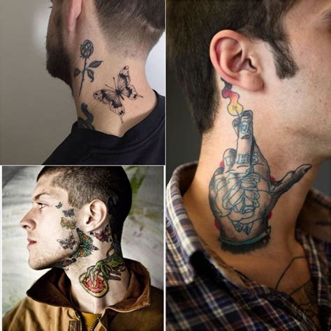 side neck tattoos men